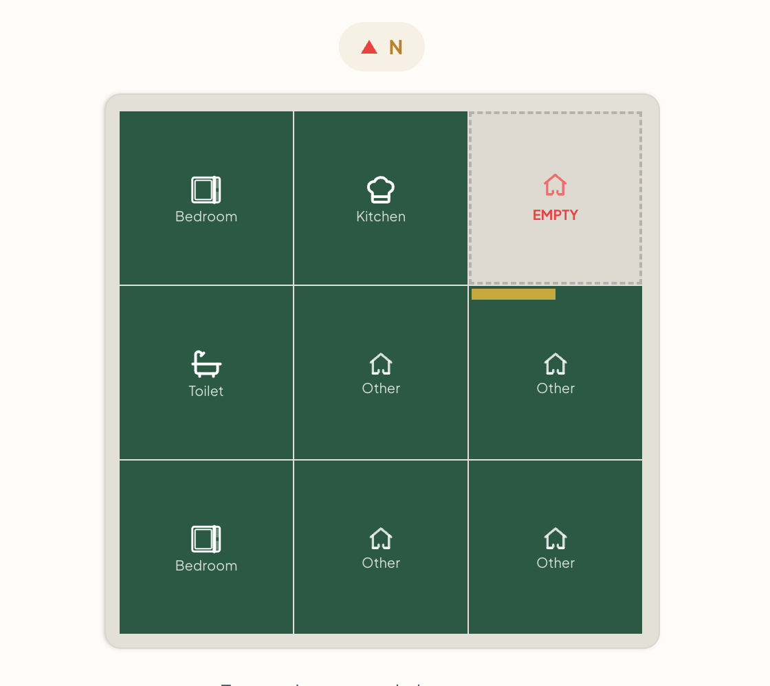 Align north and room details